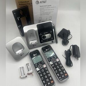 AT&T BL102-2 Cordless Phone Answering System Smart Call Block 2 Handsets DECT6.0